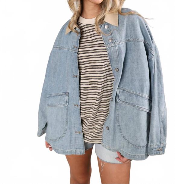 FREE PEOPLE Jackets & Blazers - NEW FREE PEOPLE women's lemon denim jacket in berry blues